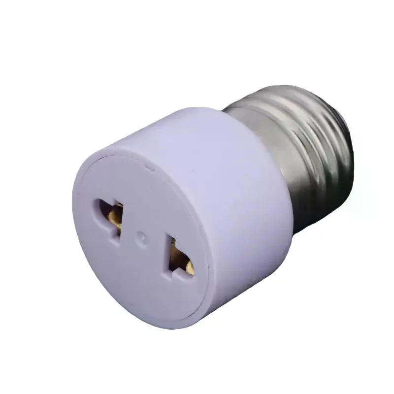 E27 Bulb Socket Adapter US/EU Plug White DIY Lamp Holder