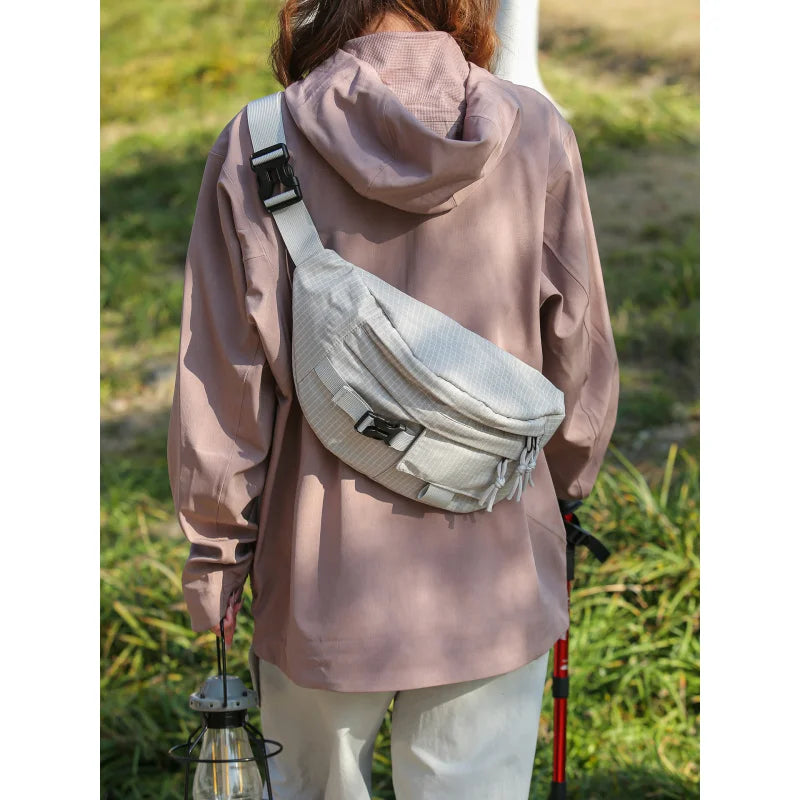 Nixie Plaid Chest Bag – Nylon Crossbody & Waist Bag Crossbody Chest Bag Nixie