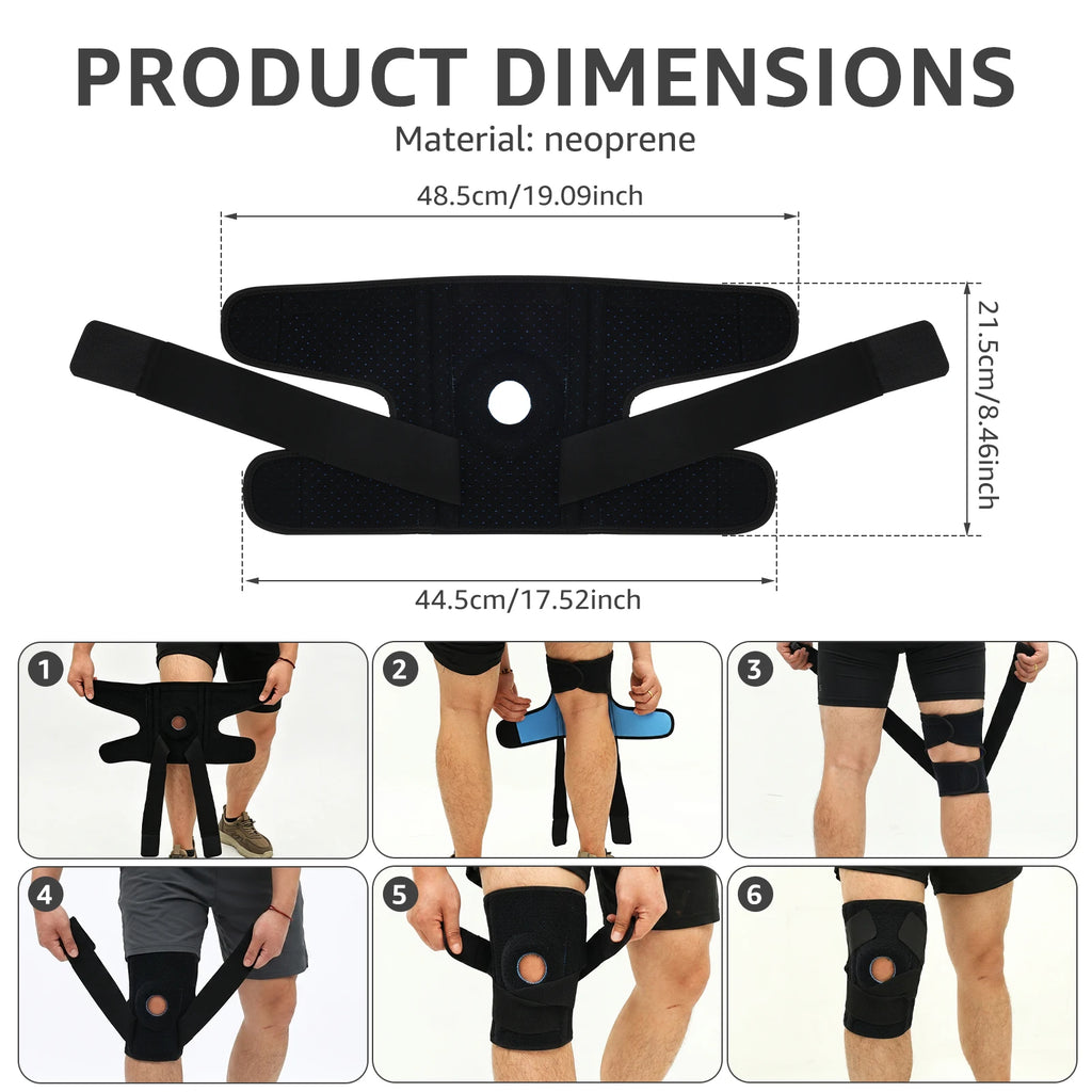 Knee Brace Open Patella Sleeve with Cross Bands & Springs Knee Support Brace Nixie