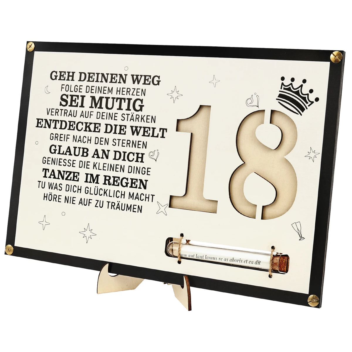 Wooden Money Gift Frame – 18th Birthday Present for Boy or Girl