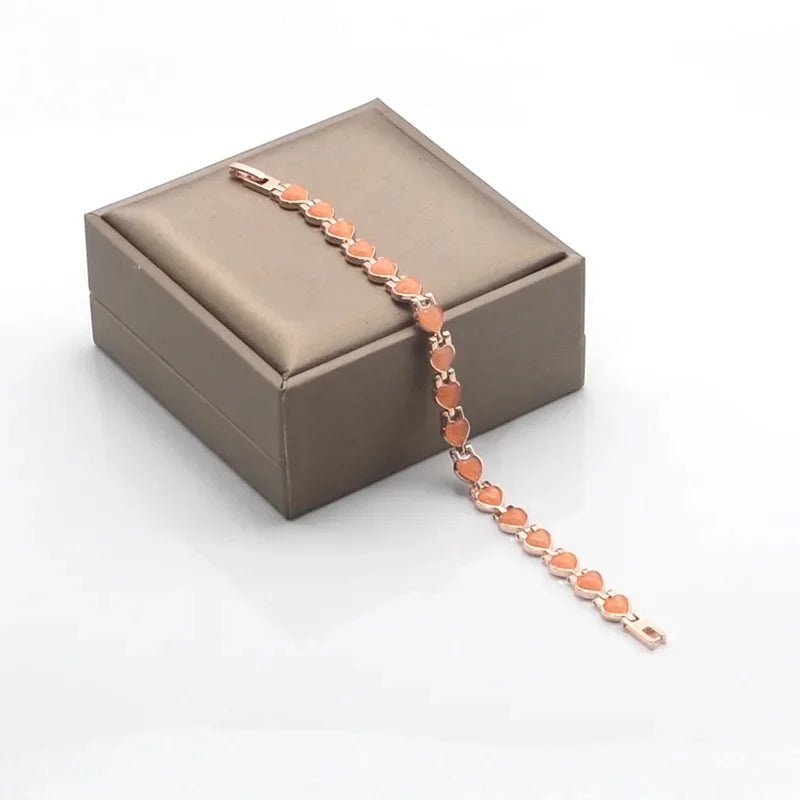Women's Magnetic Cat's Eye Heart Bracelet | Zinc Alloy