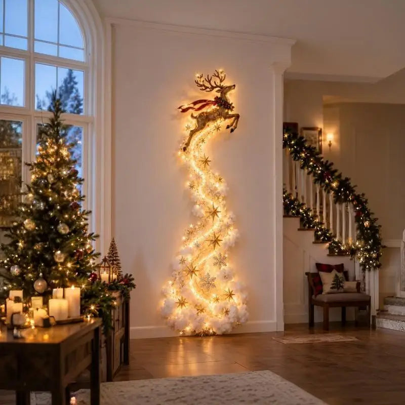 LED Cascading Christmas Wall Light | Warm White Holiday Decor