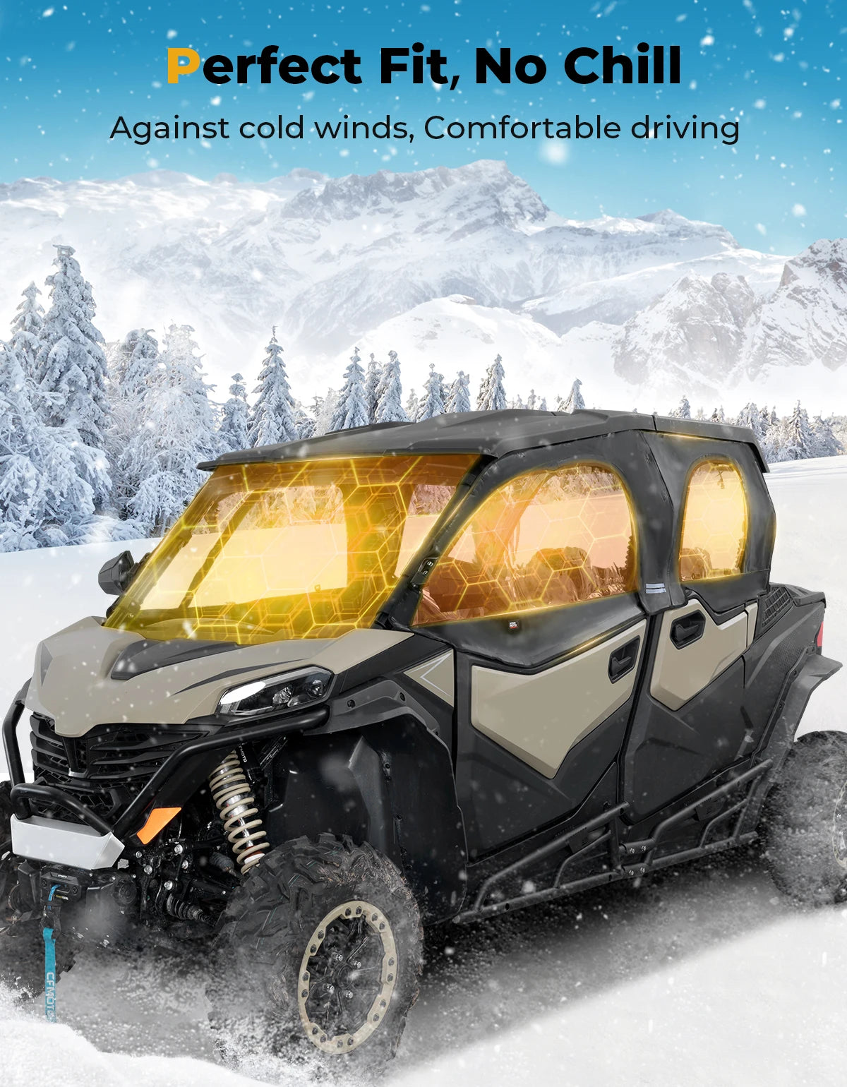 KEMITOUR ZForce 950 Sport 4 PVC 4-Door Soft Enclosure Kit 2023–2025 UTV Soft Enclosure Kit Nixie