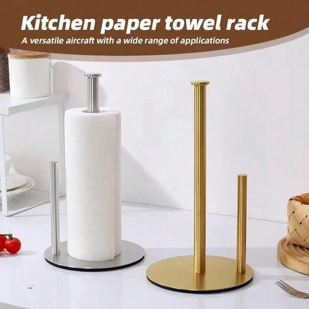 Stainless Steel Paper Towel Holder with Weighted Base Paper Towel Holder Nixie