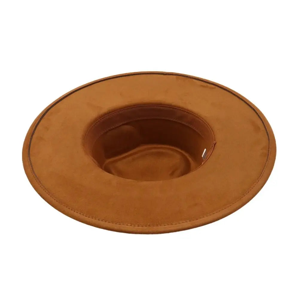 Vegan Suede Wide Brim Fedora Hat – Heart Crown Design