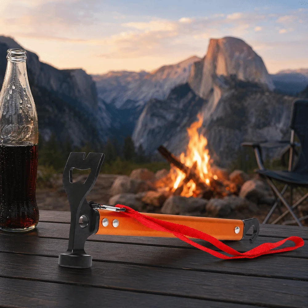 3-in-1 Camping Hammer – Aluminum Tent Stake Mallet Camping Hammer Nixie