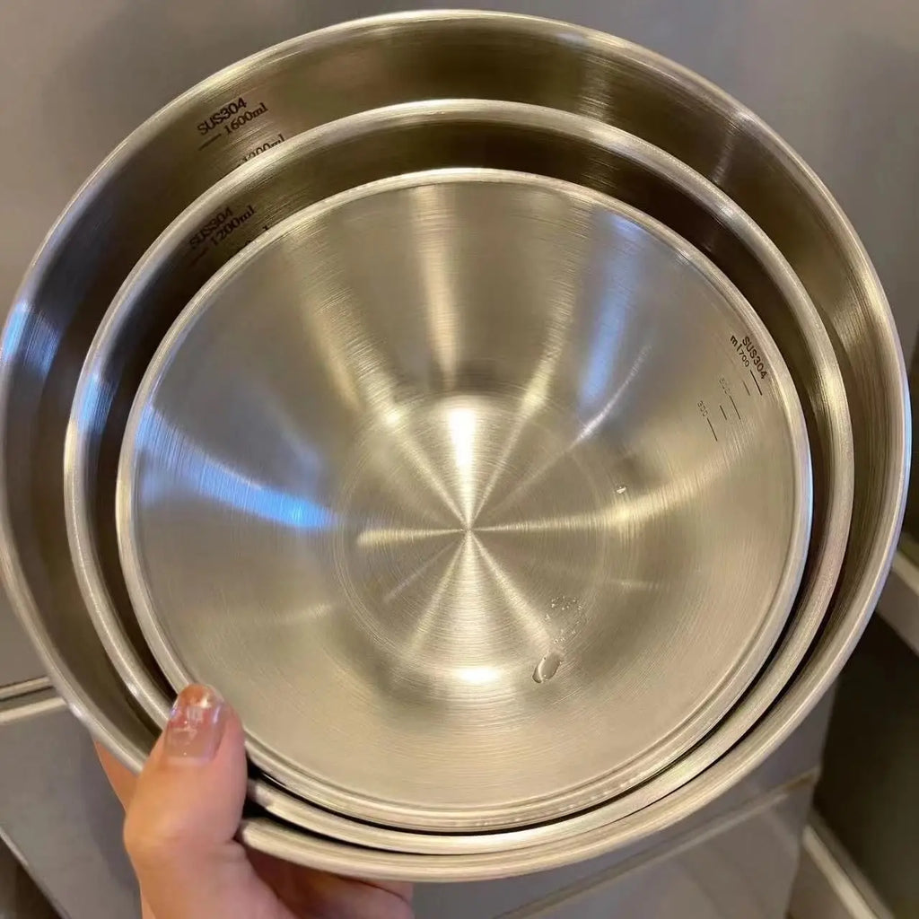 Stainless Steel Mixing Bowl Set with Scale – 1-3 Pcs Mixing Bowl Set Nixie