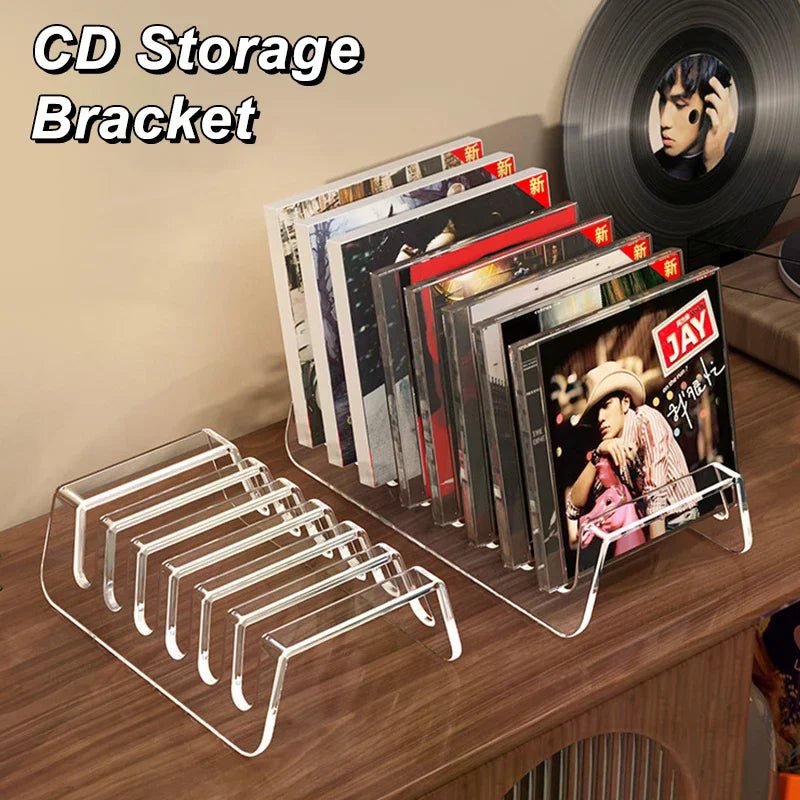 Transparent CD Rack – Album, Record & Tape Display Stand