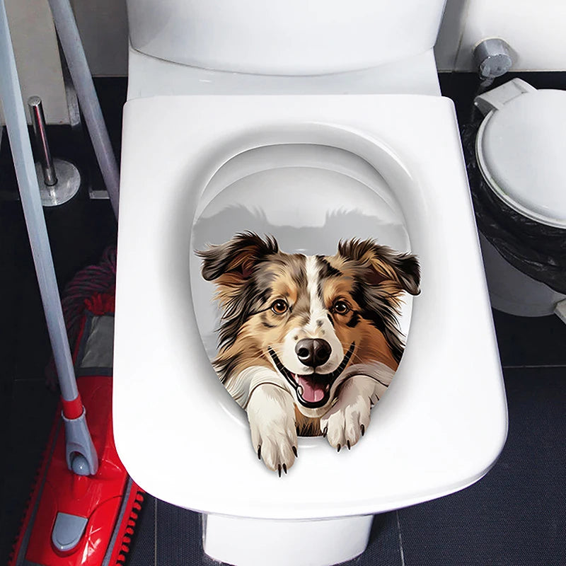 Funny Squirrel Toilet Lid Sticker – Waterproof PVC Decal Toilet Lid Sticker Nixie