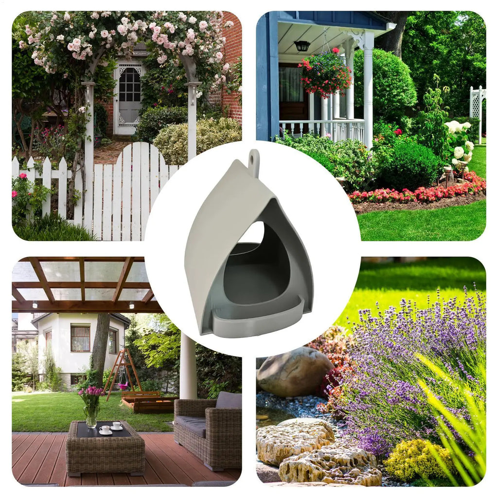 Hut Shape Hanging Outdoor Bird Feeder – Rainproof Design Outdoor Bird Feeder Nixie