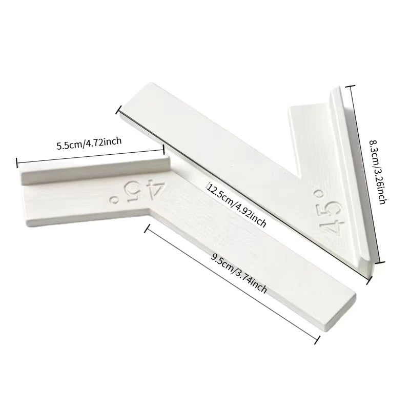 45° Angled Stop Rulers 2pcs – Woodworking Marking & Positioning Woodworking Angle Ruler Nixie