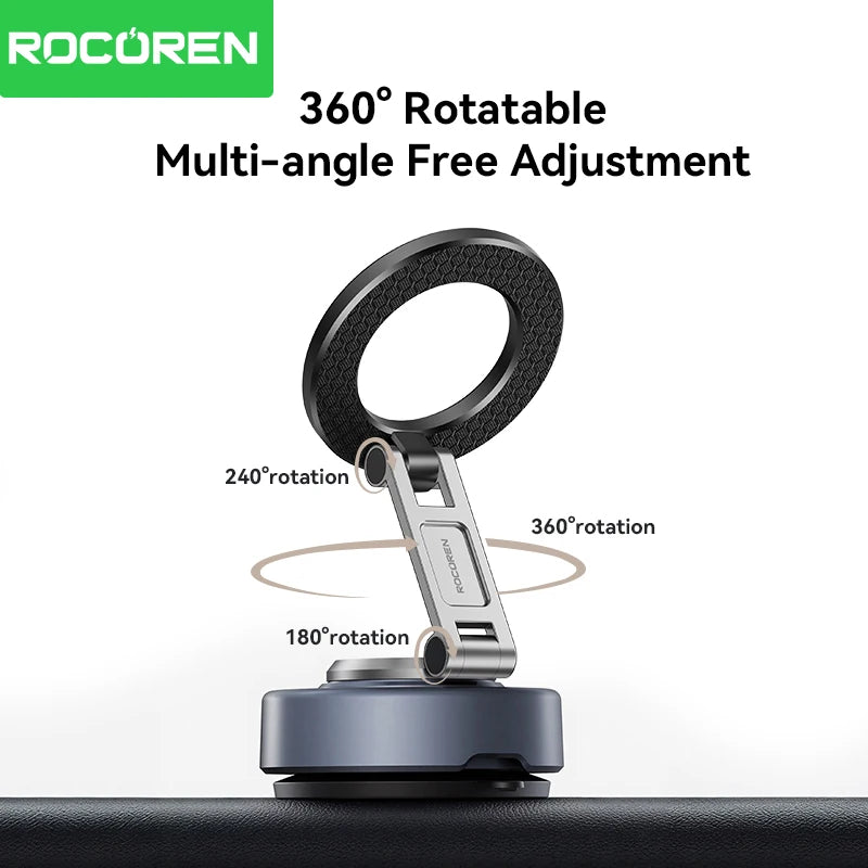 Rocoren Magnetic Car Phone Holder 360° Suction Cup Mount Magnetic Car Mount Nixie