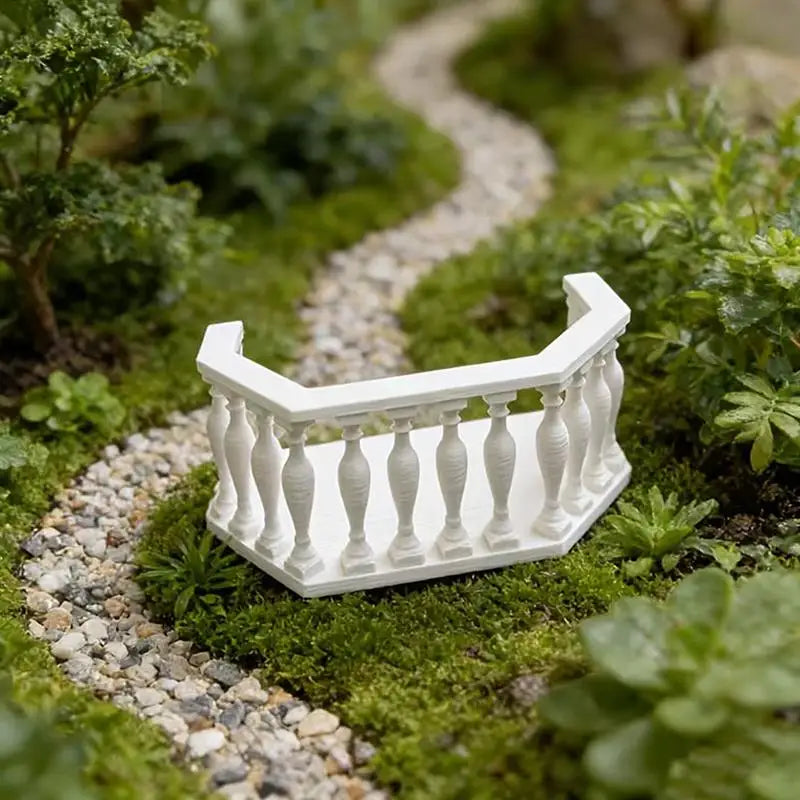 Miniature Dollhouse Balcony with Railing – European DIY Decor Dollhouse Accessory Nixie