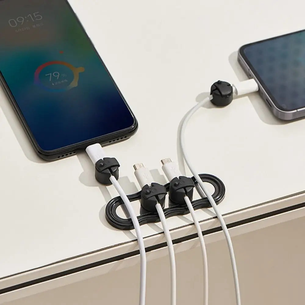 Magnetic Cable Organizer – Self-Adhesive Desktop Cord Holder