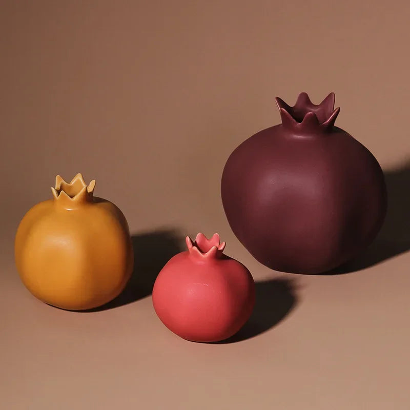 Morandi Ceramic Pomegranate Ornament | Minimalist Home Décor Ceramic Home Ornament Nixie