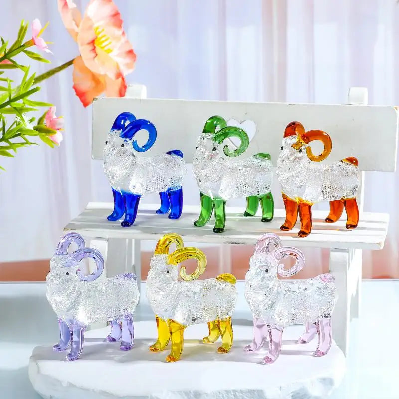 2027 Zodiac Sheep Crystal Figurine – Décor & Gift
