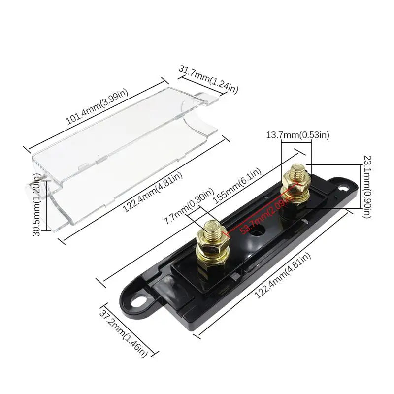 ANL Bolt-On Fuse Holder with Fuse 30A–80A | Automotive ANL Fuse Holder Nixie