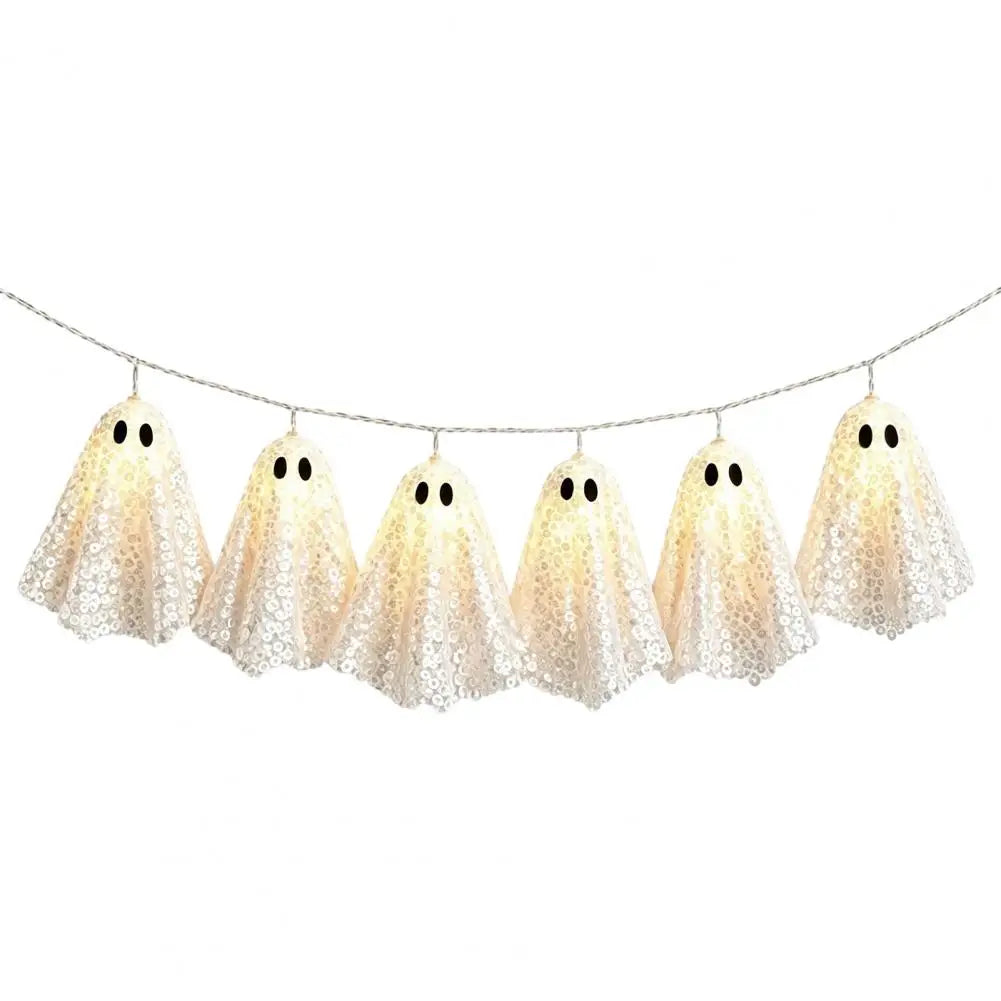 Halloween Glowing Ghost Hanging Ornament – Spooky Light-Up Decor