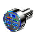 6-in-1 Fast Charging Car Adapter 3.1A Dual USB-C Digital Display Car Charger Adapter Nixie Default Title