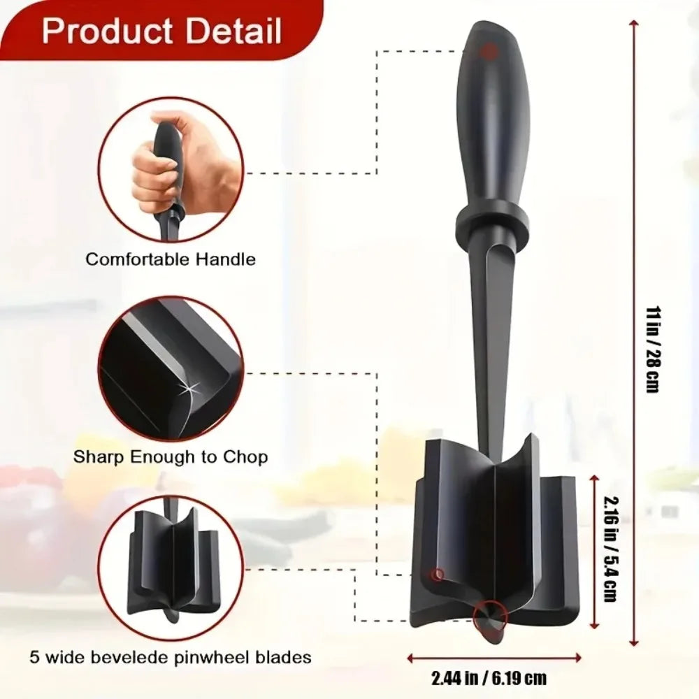 Meat Chopper Scraper & Mixing Spatula | Nixie Kitchen Tool