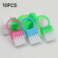 10-Piece Mini Nail Brush Set – Dual-Ended Cuticle Brushes Nail Cuticle Brush Set Nixie Random Color