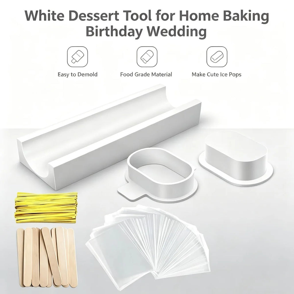 Cake Pop Mold Set – 100 Sticks, Bags & Ribbons | Baking Kit Cake Pop Mold Kit Nixie