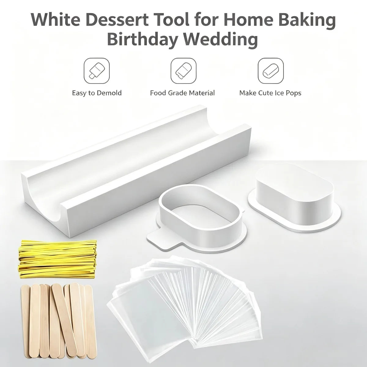 Cake Pop Mold Set – 100 Sticks, Bags & Ribbons | Baking Kit Cake Pop Mold Kit Nixie