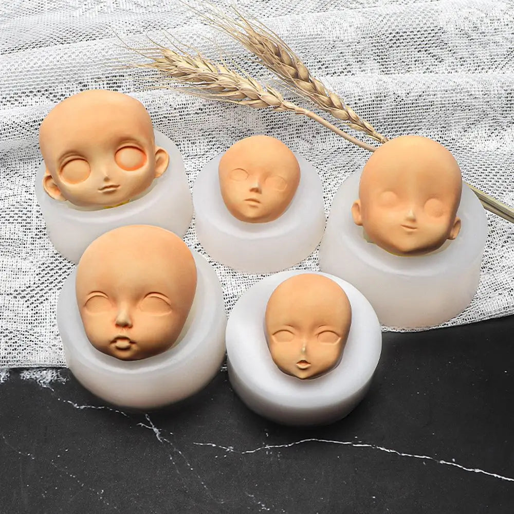 3D Baby Face Silicone Mold – DIY Doll Modification Clay Tool Silicone Craft Mold Nixie