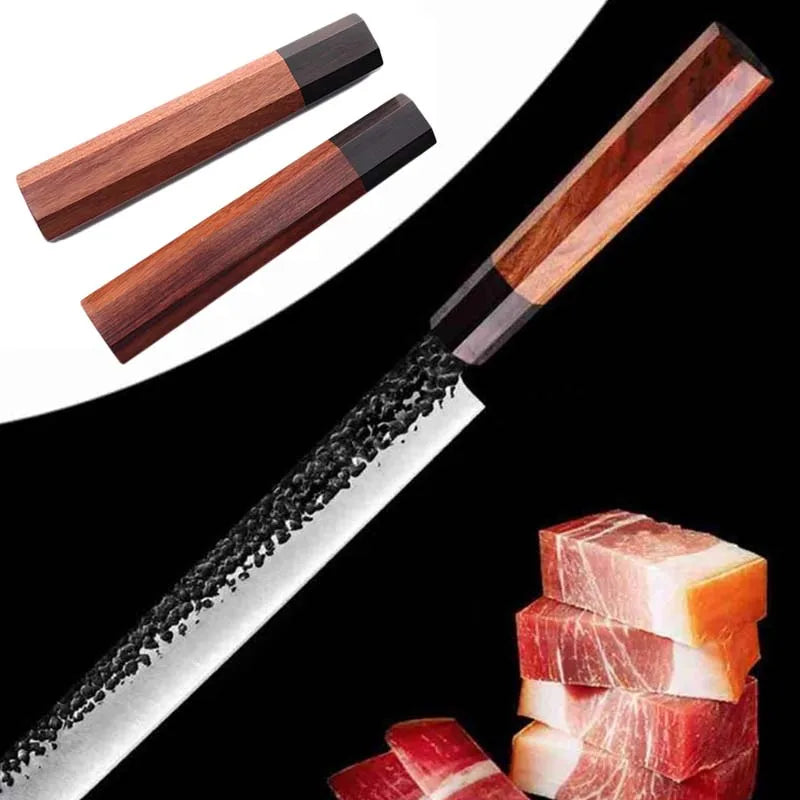 Octagonal Redwood Knife Handle 135mm | Wood Kitchen Grip Knife Handle Nixie