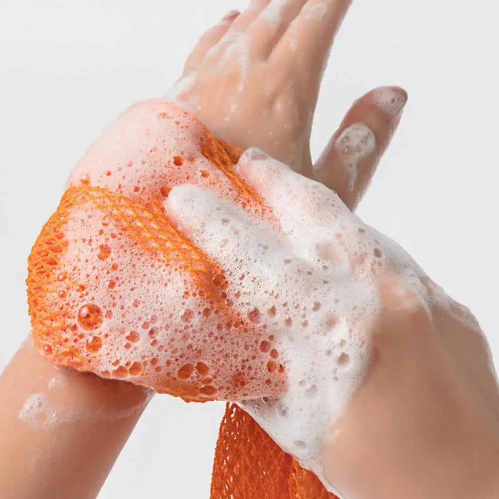 Silver Ion Exfoliating Body Scrubber Dual-Sided Mesh Bath Towel Exfoliating Bath Scrubber Nixie