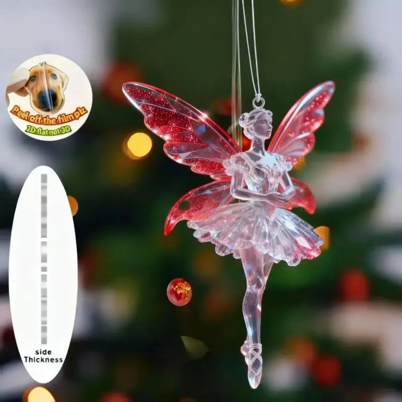 2D Acrylic Ballerina Pendant – Car Charm & Christmas Ornament Decorative Pendant Nixie A12