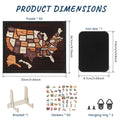 Wooden USA Map Puzzle Travel Tracker | Wall Art & Home Décor Wooden Map Puzzle Nixie Style A