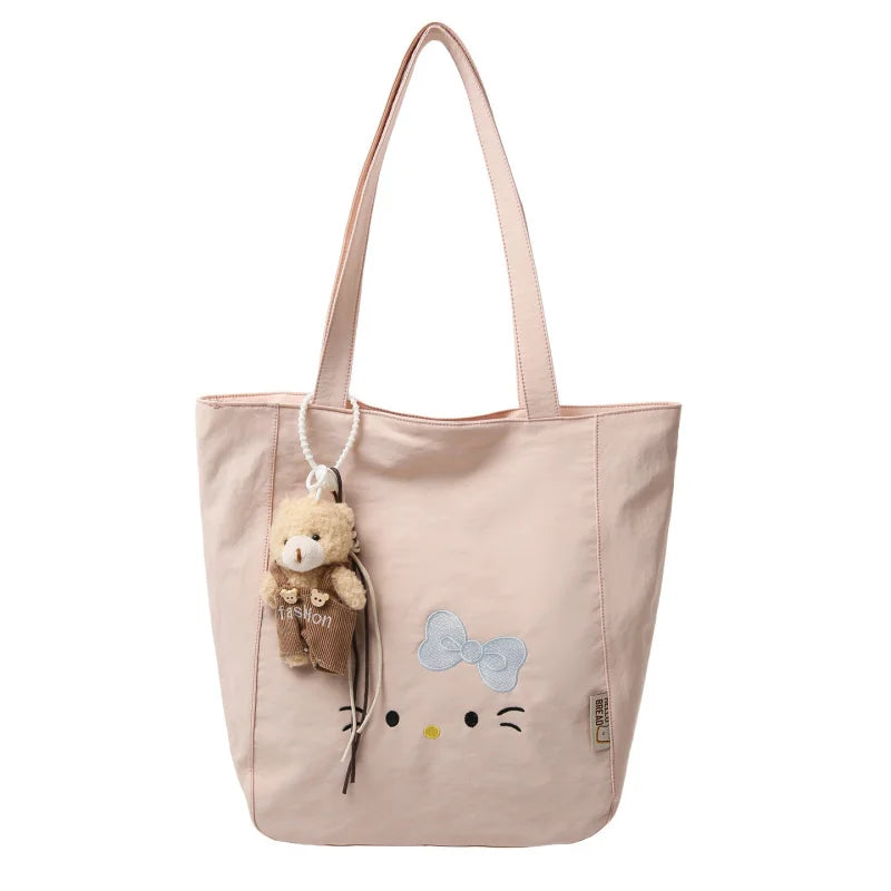 Nixie Cat Embroidery Tote Bag – Large Women's Shoulder Bag Women's Tote Bag Nixie
