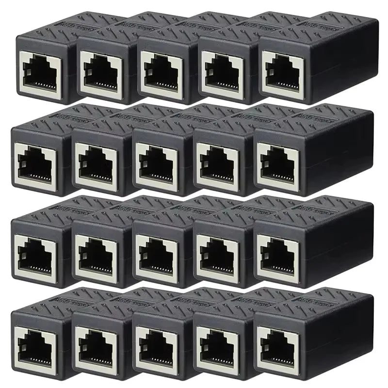 RJ45 Coupler Cat6 Cat5e Ethernet Extender Adapter 1000Mbps Ethernet Coupler Adapter Nixie RJ45 1 To 1 1pcs