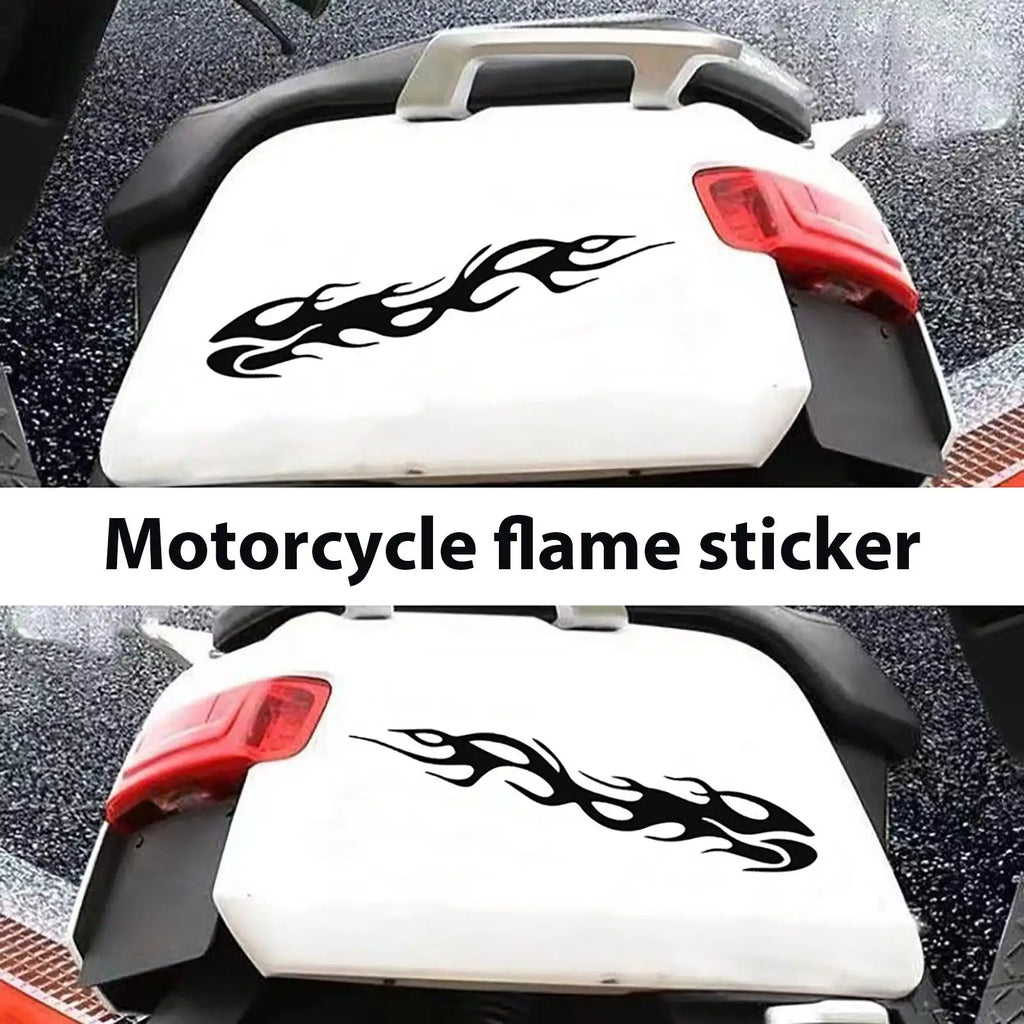 Reflective Flame Motorcycle Stickers – Waterproof Vehicle Decals