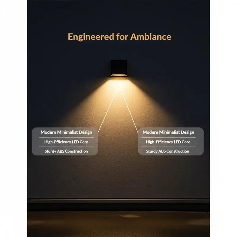 Waterproof ABS LED Wall Sconce 3W COB Indoor Outdoor Light