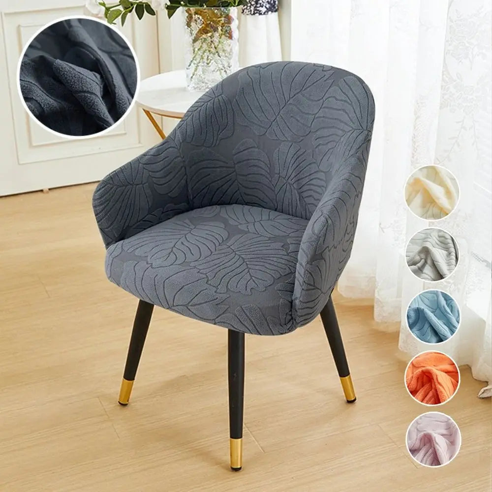 Leaf Jacquard Armchair Slipcover – Elastic Stretch Fit Cover Armchair Slipcover Nixie