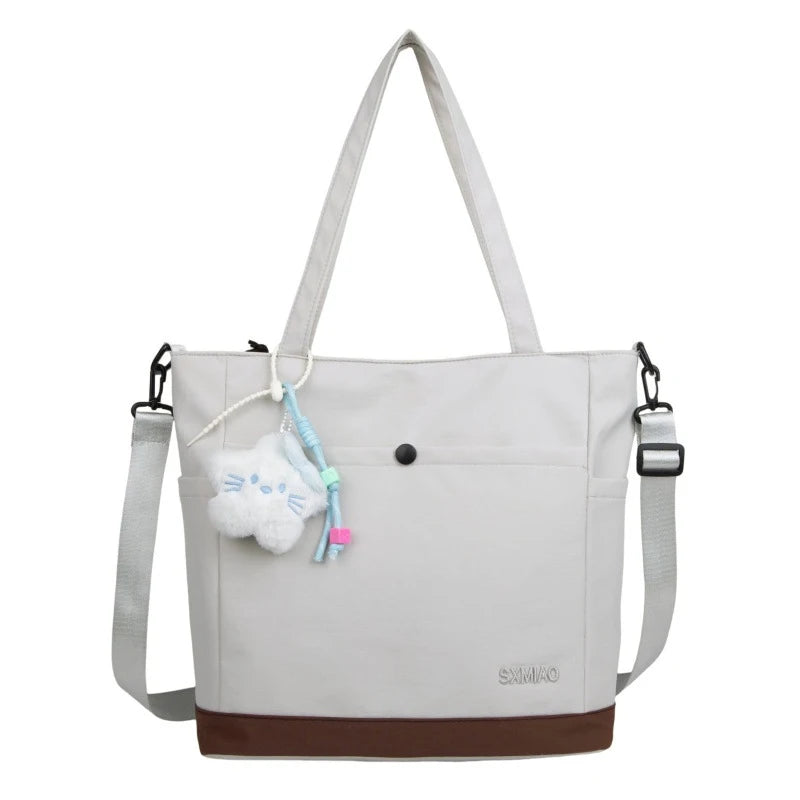 Large Canvas Shoulder Tote Bag for Women – Lightweight Canvas Shoulder Tote Nixie