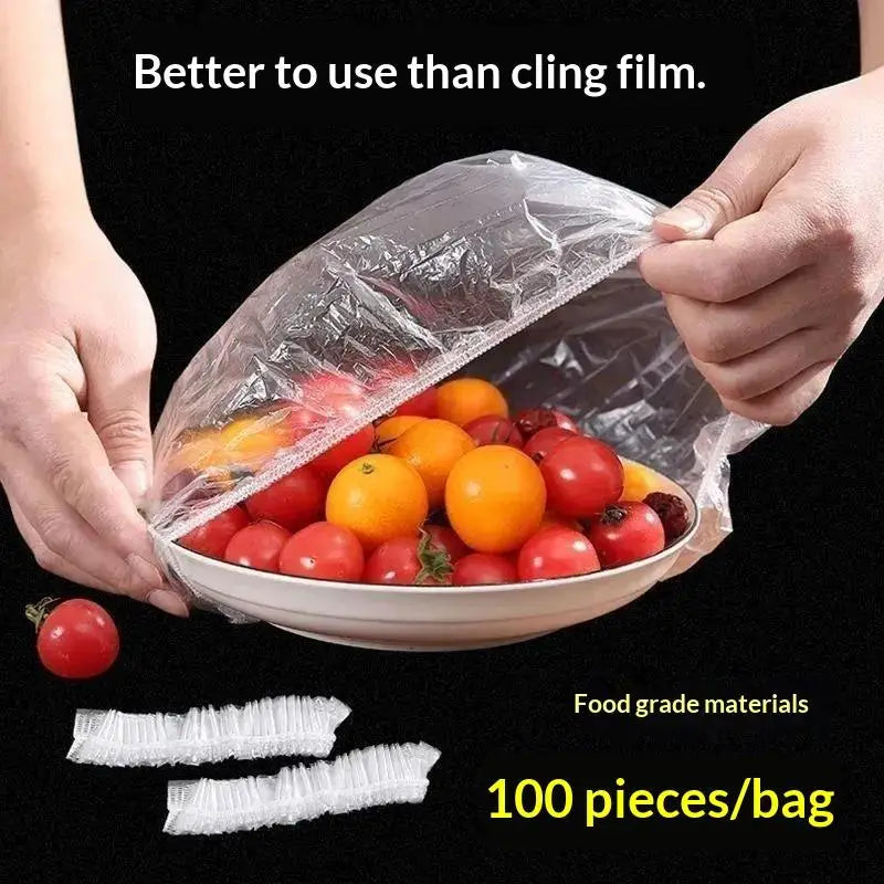 Elastic Food Cover Wraps BPA-Free PE 50/100 Pcs | JETTING Elastic Food Cover Wraps Nixie