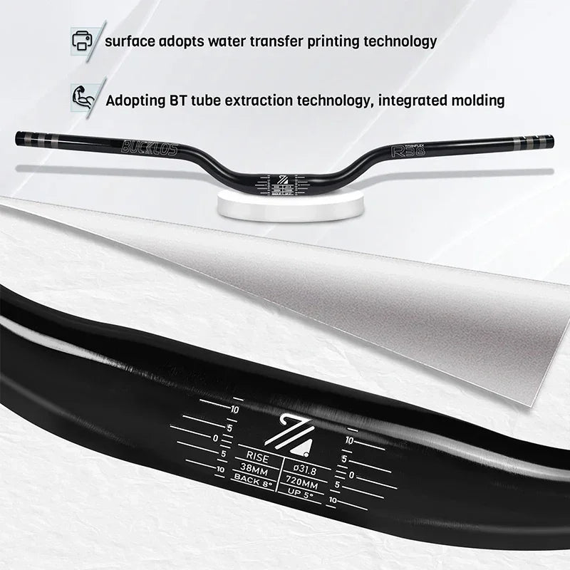 BUCKLOS MTB Handlebar 7075 Aluminum 720mm/800mm Riser Bar MTB Riser Handlebar Nixie