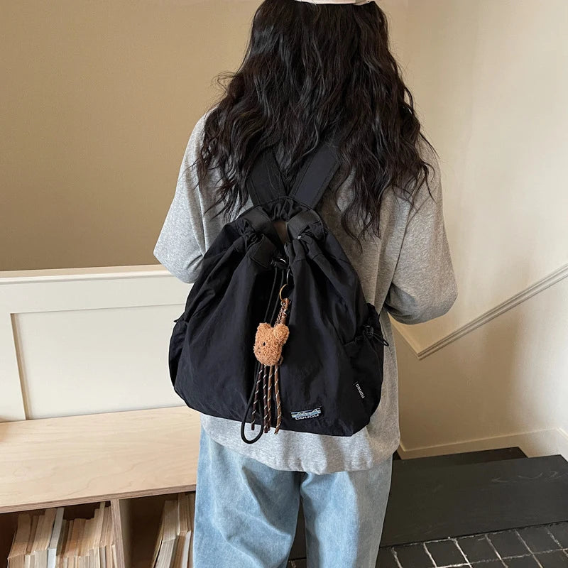 Large Capacity Drawstring Backpack – Travel, School & Hiking Bag