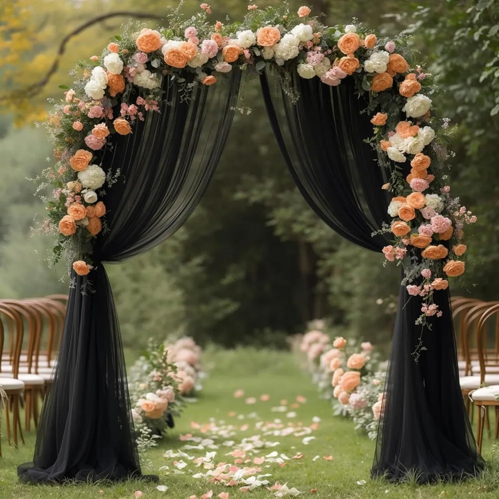 Wedding Tulle Drape Fabric 6/8/10M – 160CM Sheer Backdrop