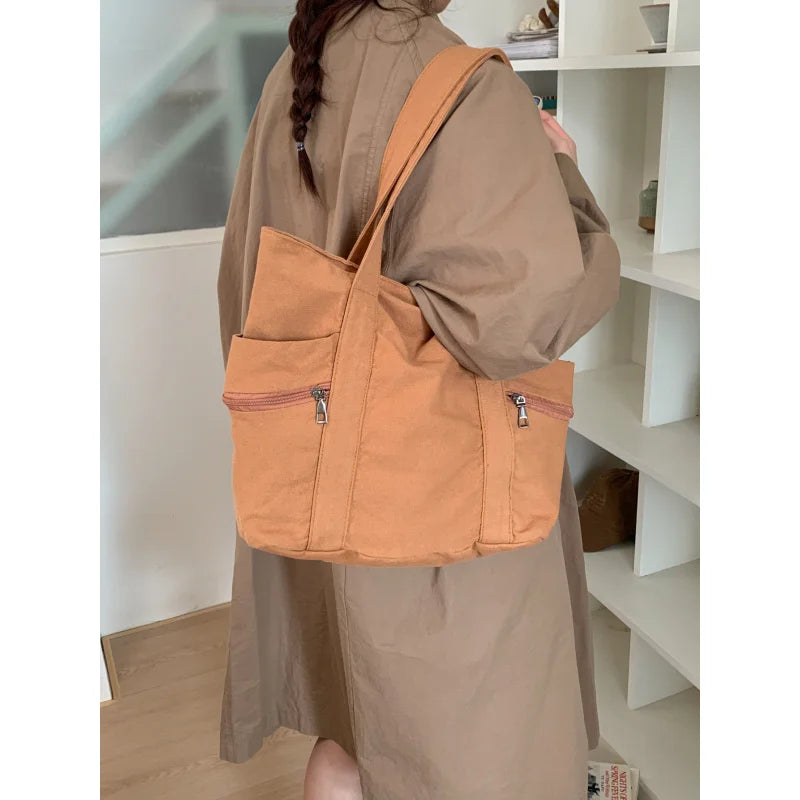 Nixie Large Canvas Tote Bag – Women's Shoulder Commuter Bag