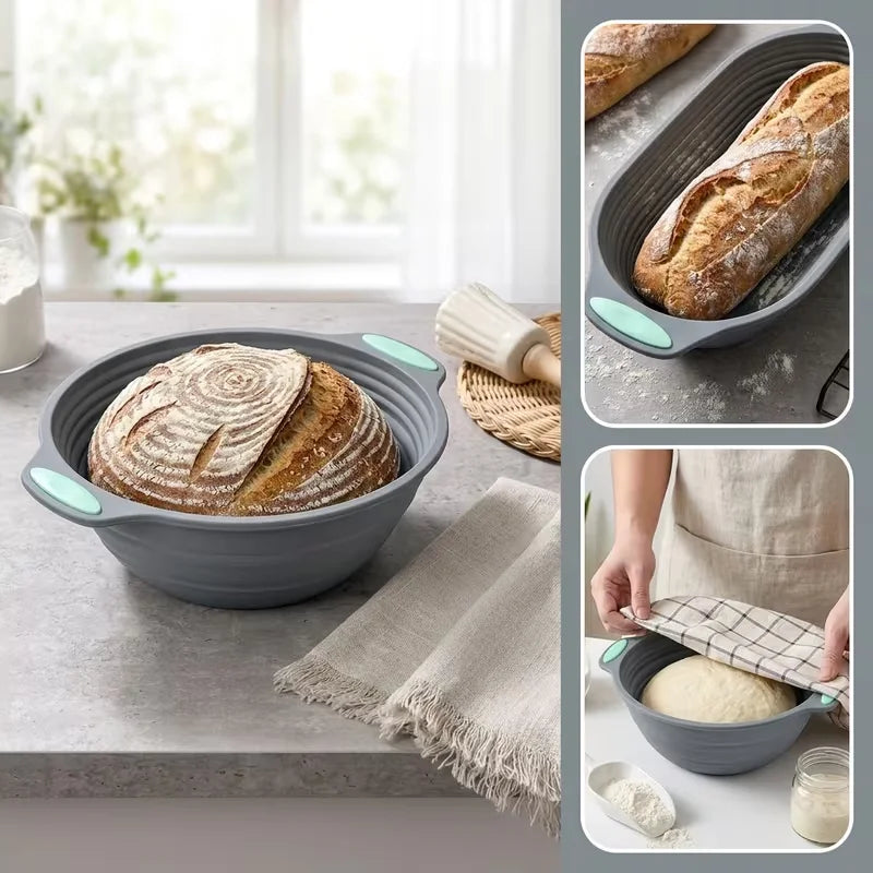 Silicone Bread Dough Fermentation Basket & Cake Baking Mold