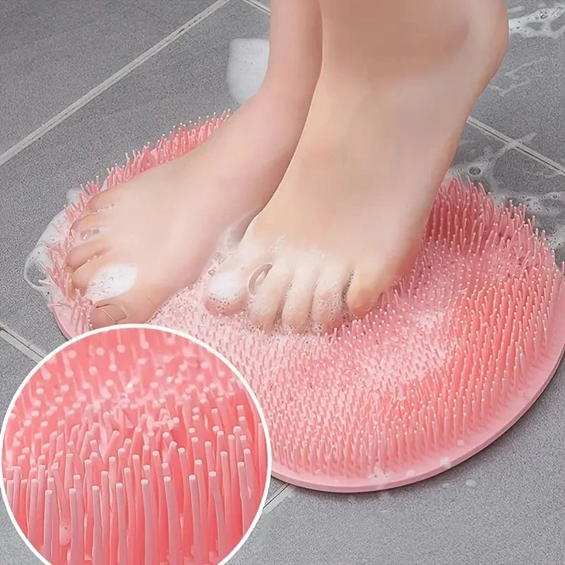 Exfoliating Foot Brush & Back Scrubber with Suction Cup Foot & Body Scrubber Nixie