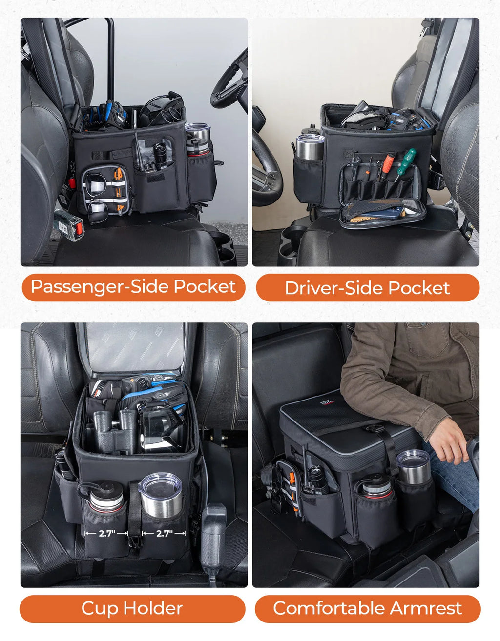 KEMIMOTO 18L UTV Center Seat Storage Box – Water Resistant UTV Seat Storage Bag Nixie