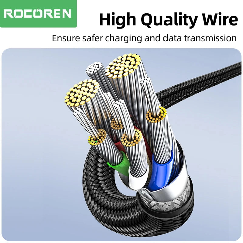 Rocoren 240W USB-C Cable PD 3.1 Fast Charging 5A 2M/3M USB-C Charging Cable Nixie
