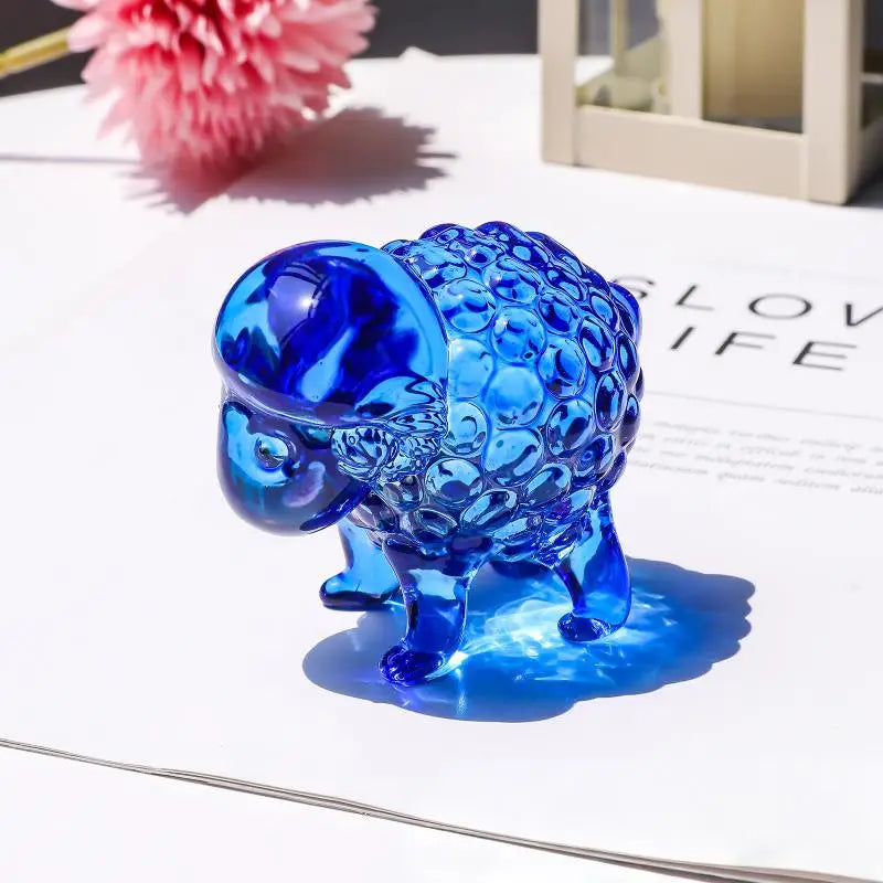 Crystal Zodiac Sheep Statue 2027 Lucky Figurine Home Decor Gift Crystal Figurine Nixie