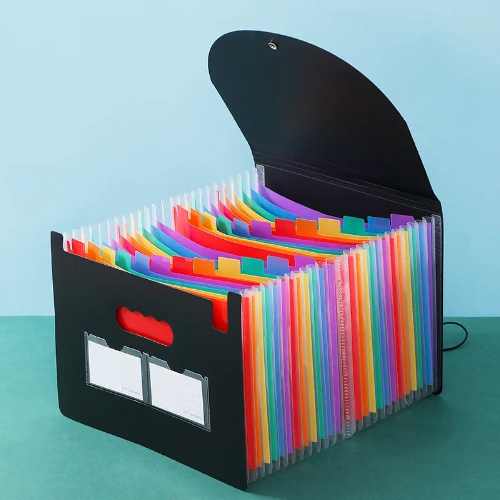 Expanding File Box 13/25 Pockets A4 Accordion Folder Organizer