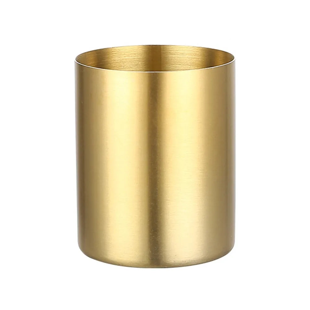 Stainless Steel Pen Holder – Desktop Organizer for Office & School Pen Holder Nixie Gold